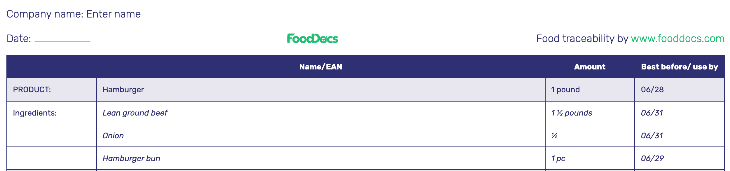 food-traceability-download-free-template